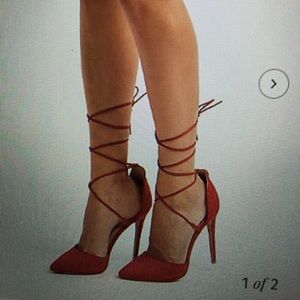 Red Strappy Heels